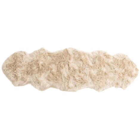 Tapis Imitation Fourrure "Katy" 55x180cm Beige (1/5)