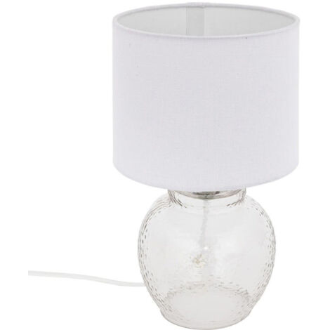 Lampe à Poser en Verre "Teva" 30cm Transparent (1/4)