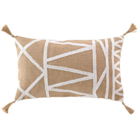 Coussin Déco en Jute "Asmara" 30x50cm Marron (1/5)