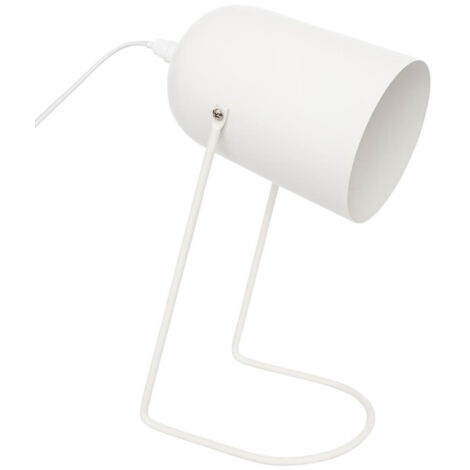Lampe à Poser en Métal "Faro" 30cm Blanc (1/3)