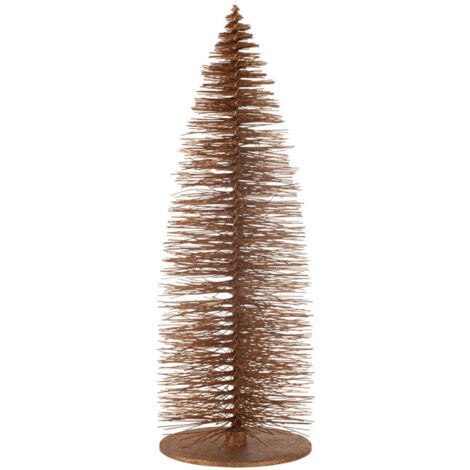 Sapin de Noël Déco à Paillettes "Copper" 140cm Marron (1/2)