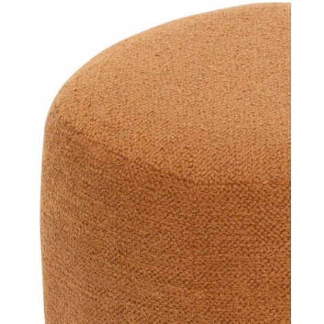 Pouf Bouclette Design Sevi – 43cm, Couleur Ambre (Marron) – Neuf