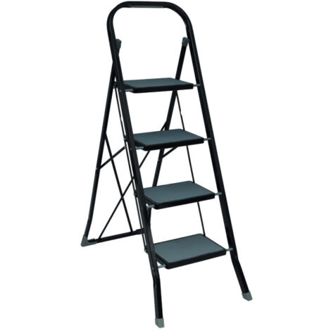 Escabeau 4 Marches "Pliant" 124cm Noir