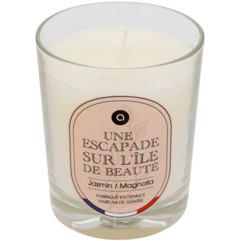 Bougie Parfumée en Verre "Nibi" 180g Jasmin & Magnolia (1/2)