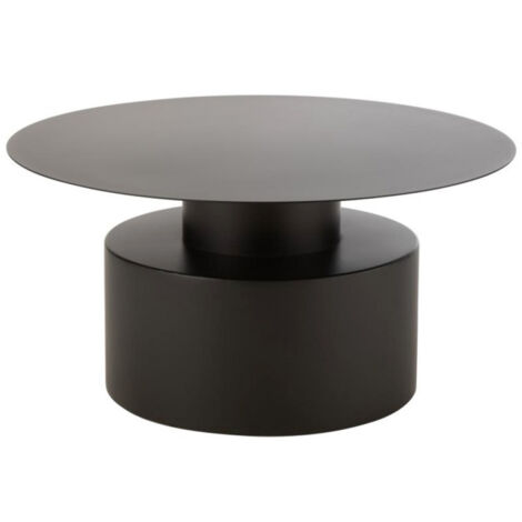 Table Basse en Métal "Gregorio" 80cm Noir (1/5)