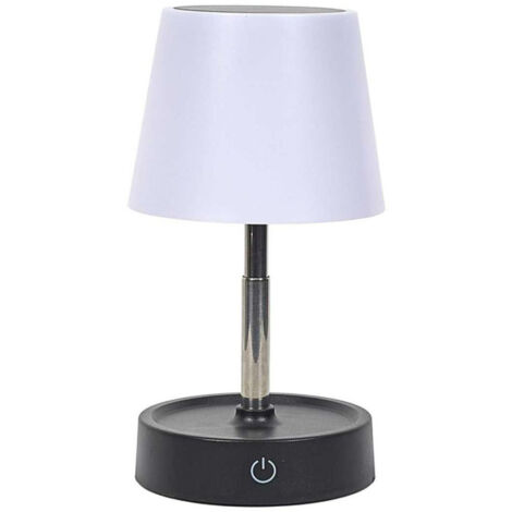 Lampe à Poser Télescopique Tactile "Rechargeable" 29cm Blanc (1/5)