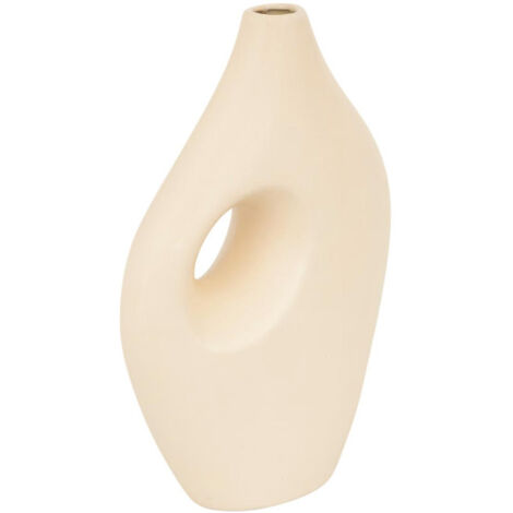 Vase Design en Dolomite "Nola" 30cm Beige (1/3)