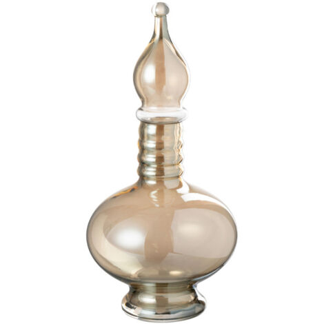 Vase Bouchon Fiole en Verre "Jo" 38cm Beige (1/4)