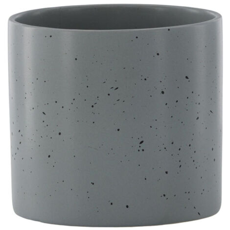 Pot Déco en Céramique "Sane" 18cm Gris Foncé (1/4)