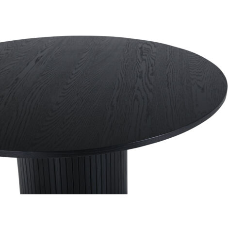 Table à Manger Ronde Lailang 110 Cm - Pour 4 Personnes, Surface En Bois, Pied Métal - Dimensions 110x110x75 Cm - Design Moderne Et Campagne - 5