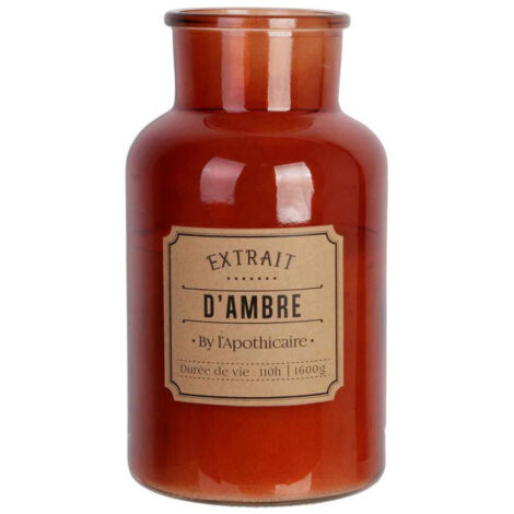 Bougie Parfumée Déco "Apothicaire" 1600g Ambre (1/4)