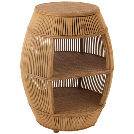 Table d'Appoint en Bambou "Barrel" 79cm Naturel (1/5)