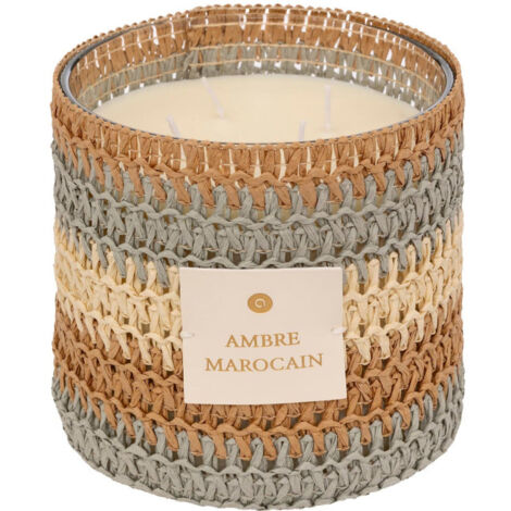 Bougie Parfumée en Verre "Zaya" 1400g Ambre Marocain (1/3)