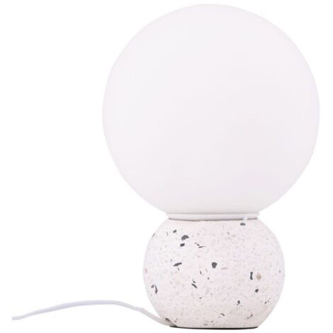 Lampe à Poser Déco "Metz" 29cm Blanc (1/5)