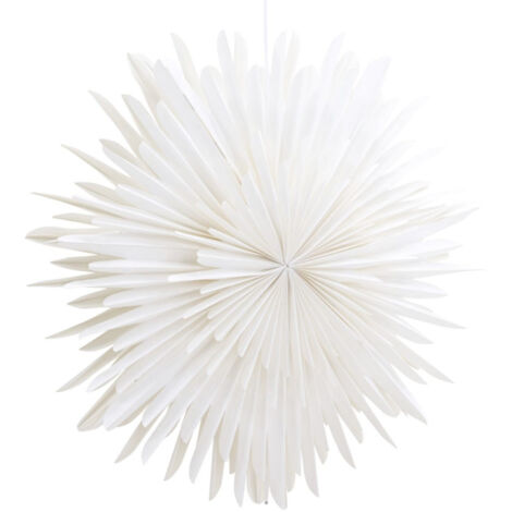 Lampe Suspension Design "Selen" 80cm Blanc (1/5)