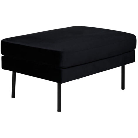 Pouf Design en Velours "Zoom" 85cm Noir (1/5)
