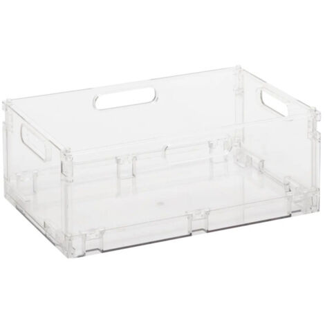 Boîte de Rangement Pliable "Fold'n" 7,5L Transparent (1/4)