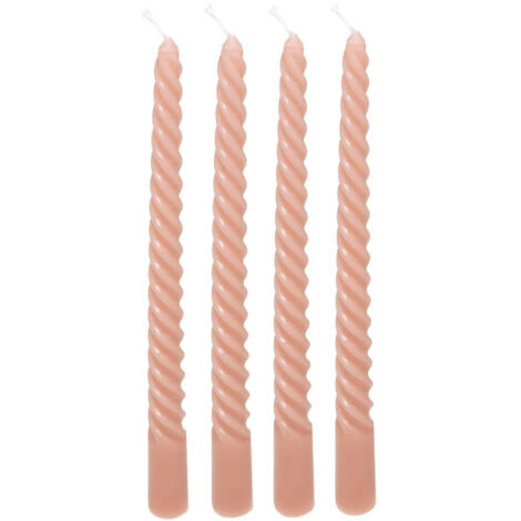 Lot de 4 Bougies Bâton "Hugo" 180g Rose (1/2)