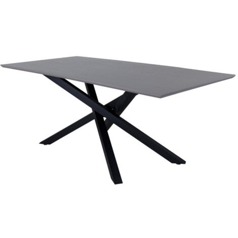 Table à Manger "Piazza" 180cm Gris & Noir (1/5)