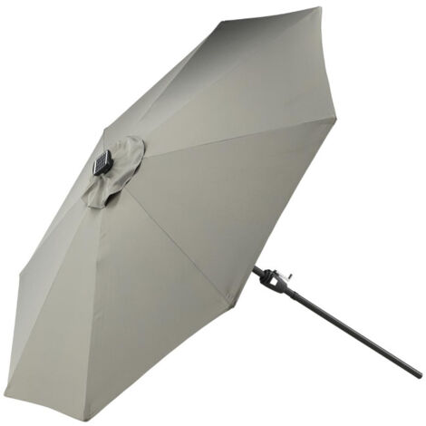 Parasol à LED "Sabal" 270cm Gris (1/5)