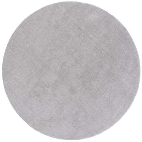 Tapis Déco Rond en Laine "Ulla" 200cm Gris Clair (1/5)
