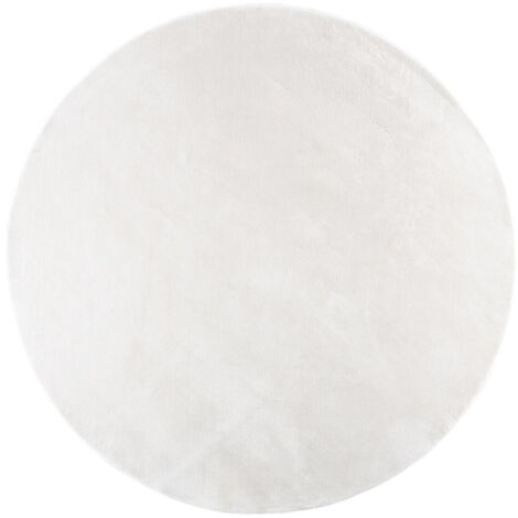 Tapis Déco Rond "Nixie" 200cm Blanc (1/5)