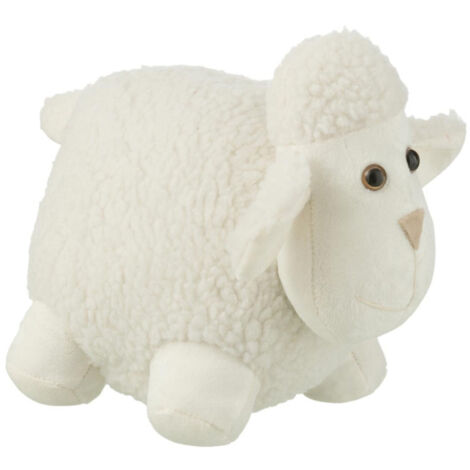 Cale-Porte Déco "Mouton" 30cm Blanc (1/3)
