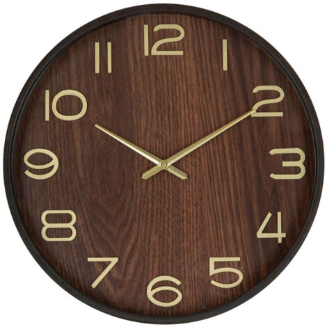 Horloge Murale Design "Ivana" 38cm Marron (1/4)