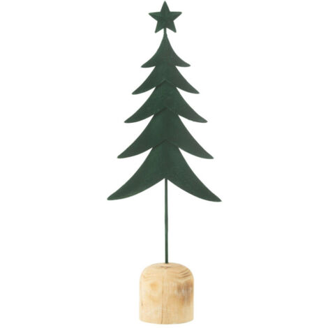 Sapin de Noël Déco sur Pied "Étoile" 49cm Vert Foncé (1/2)