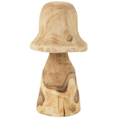 Champignon Déco en Bois "Cloche" 42cm Naturel (1/2)