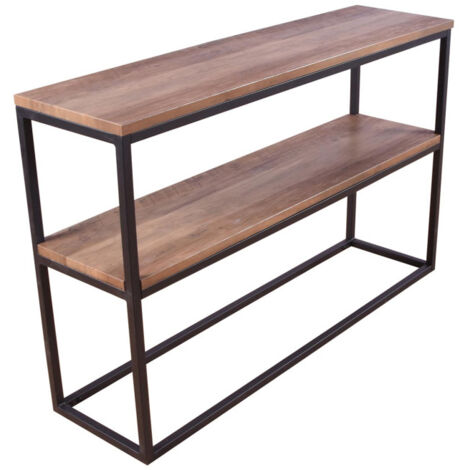 Console Design Double "Rise" 110cm Naturel & Noir (1/4)