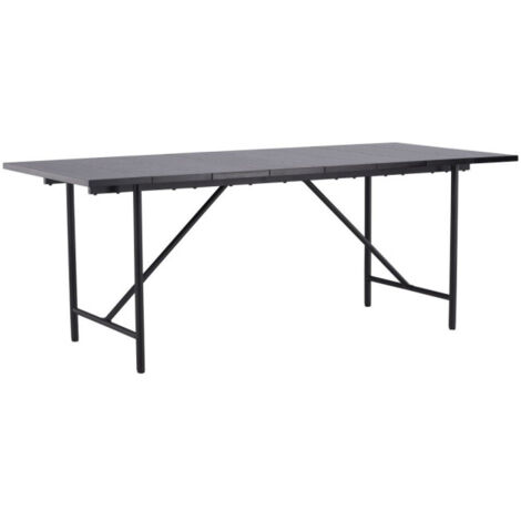 Table à Manger Design "Astrid" 200cm Noir (1/5)