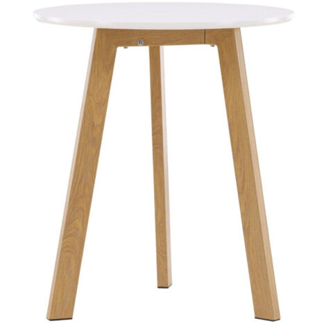 Table à Manger Design "Leonora" 65cm Blanc (1/5)