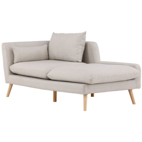 Méridienne en Tissu "Tacoma" 174cm Beige