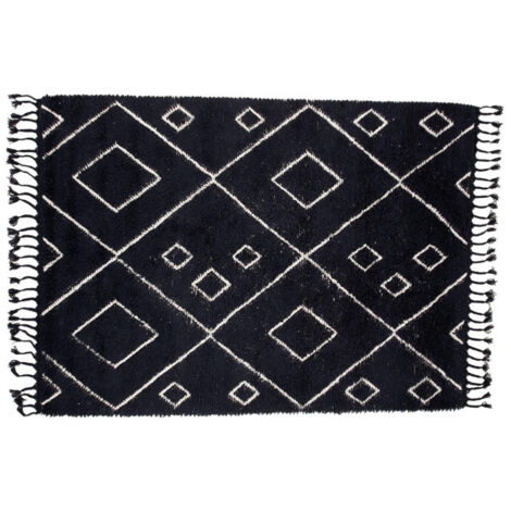 Tapis Déco en Laine "David" 202x300cm Noir (1/5)