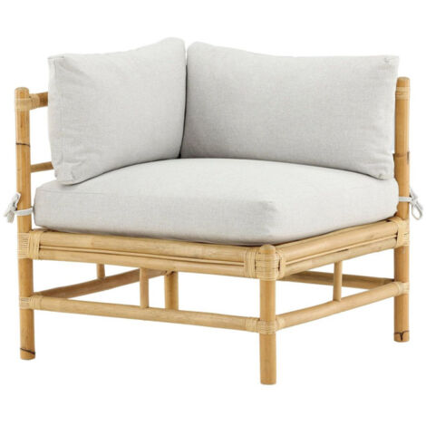 Canapé d'Angle de jardin "Cane" 76cm Naturel (1/5)