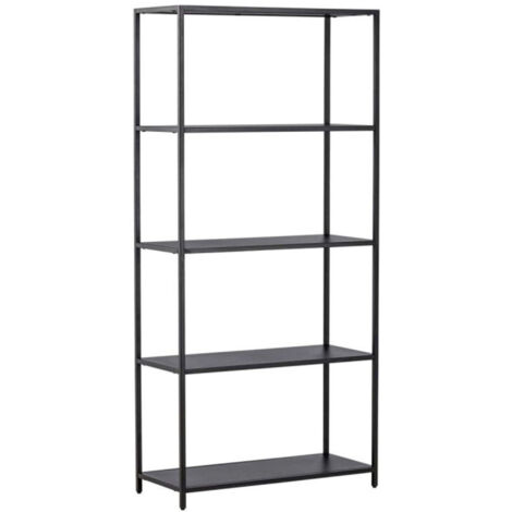 Étagère 5 Niveaux en Métal "Montevideo" 150cm Noir (1/5)