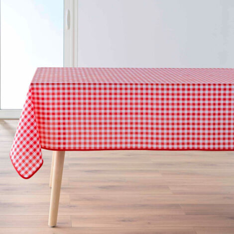 Nappe Antitache Imprimé "Vichy" 150x200cm Rouge