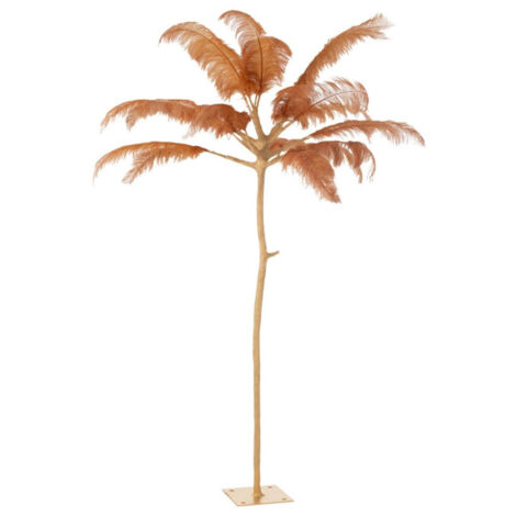 Arbre Déco en Métal "Plumes" 190cm Or & Ocre (1/2)