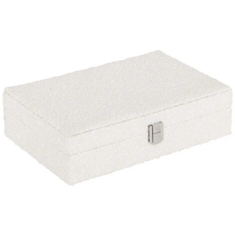 Boîte à Bijoux Bouclette "Loe" 28cm Blanc (1/2)