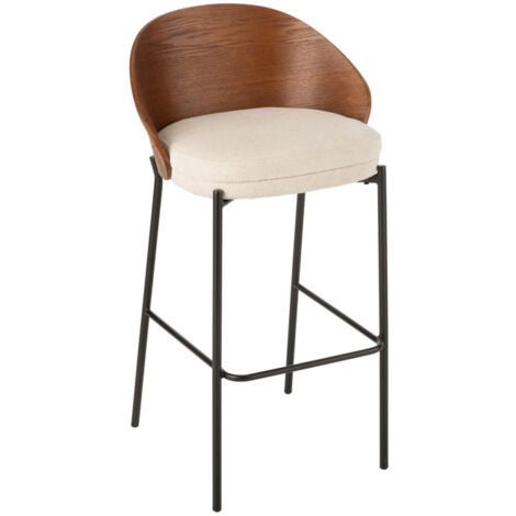 Chaise de Bar Design "Lone" 97cm Marron & Beige (1/5)
