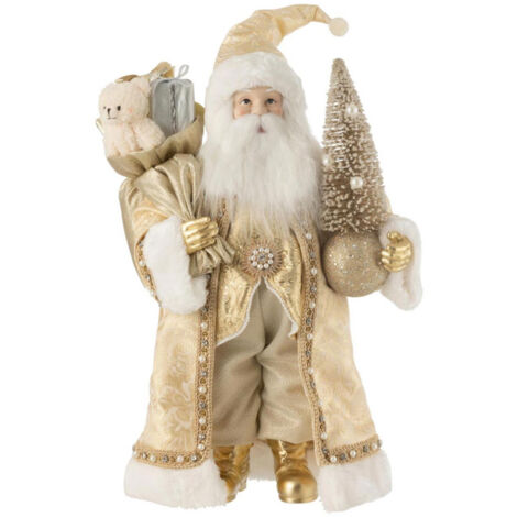 Statuette Père Noël Déco "Shimmering" 50cm Or (1/2)