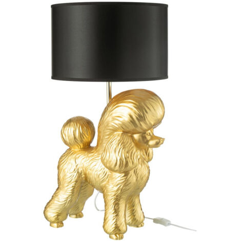 Lampe à Poser Déco "Caniche" 74cm Or (1/4)
