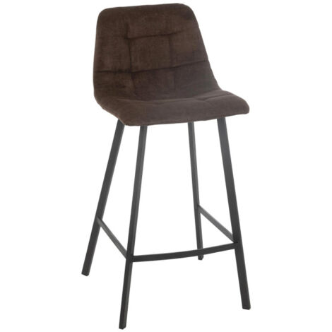 Chaise de Bar Matelassée "Kent" 95cm Marron (1/5)