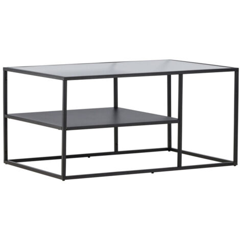 Table Basse Design "Campinas" 90cm Noir (1/5)