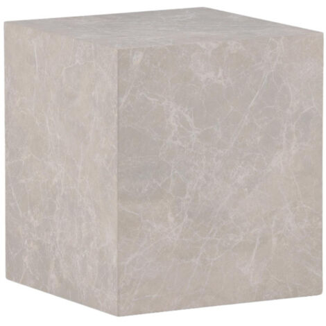 Table d'Appoint Imitation Marbre "York" 45cm Beige (1/5)