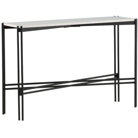 Console Design Terrazzo "Razzia" 110cm Blanc (1/5)