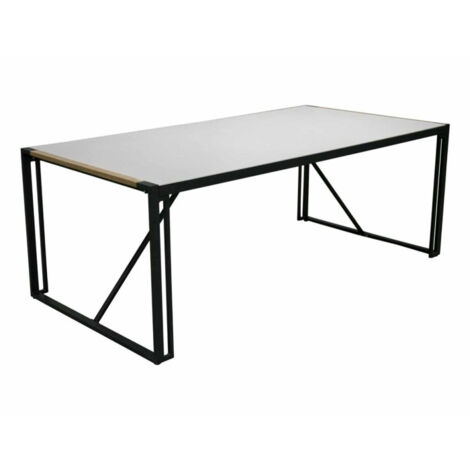 Table de Jardin en Verre "Texas" 200cm Gris (1/5)