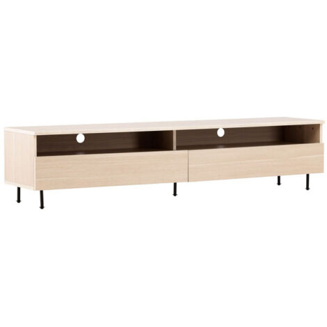 Meuble TV 2 Tiroirs "Navarra" 180cm Naturel (1/5)