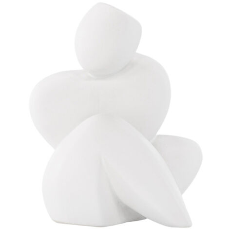 Statuette Sculpture en Céramique "Floda" 14cm Blanc (1/5)